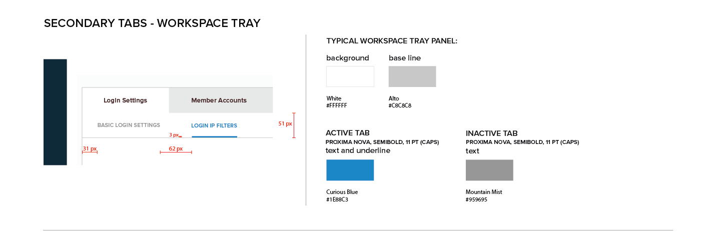 Persona Bar Style Guide - Secondary Tabs - Workspace Tray