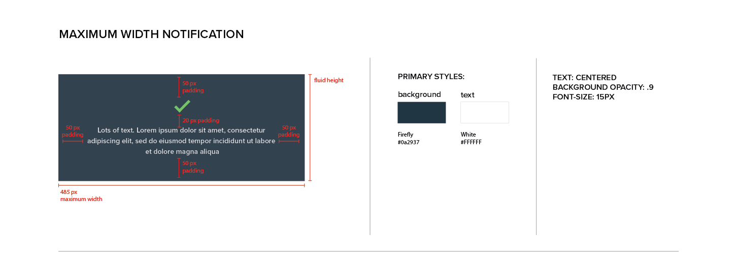 Persona Bar Style Guide - Maximum Width Notification