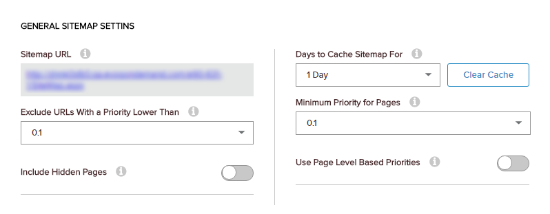 SEO Sitemap general settings