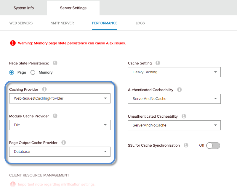 Caching Providers