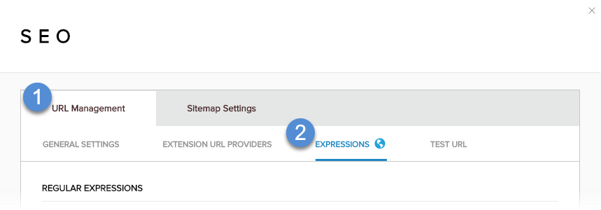 URL Management > Expressions