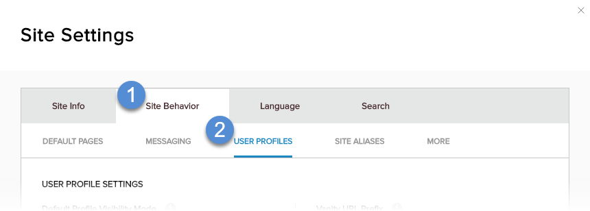 Site Behavior > User Profiles