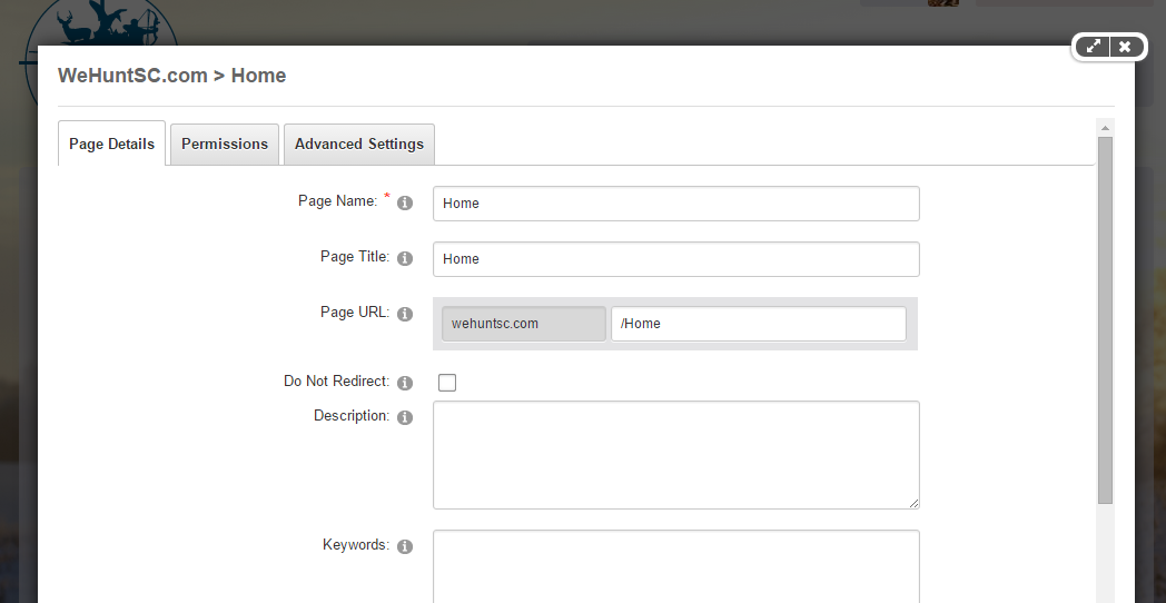 Set Page URL in DNN