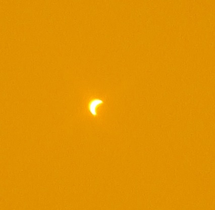 view of the eclipse from Langley, British Columbia