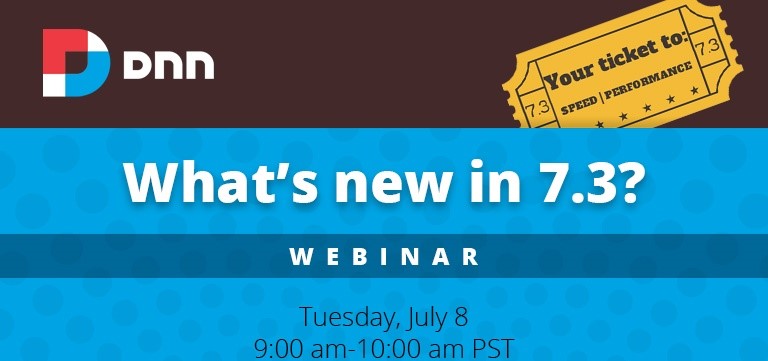 What's New in DNN 7.3 webinar