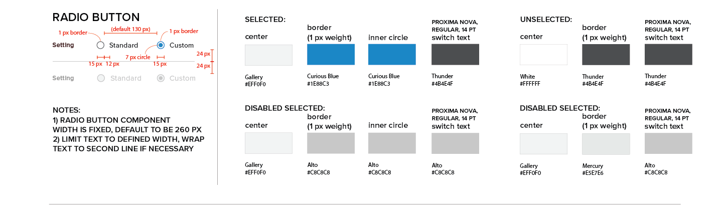 Persona Bar Style Guide - Radio Button