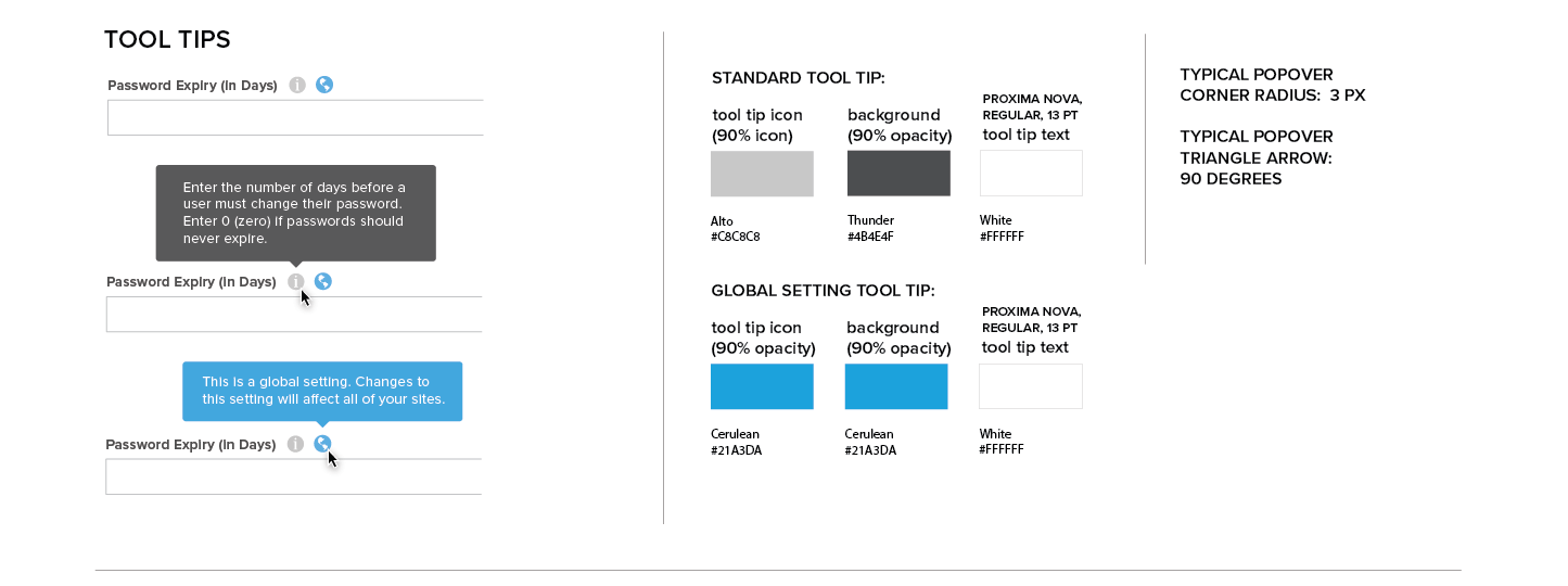 Persona Bar Style Guide - Tool Tips