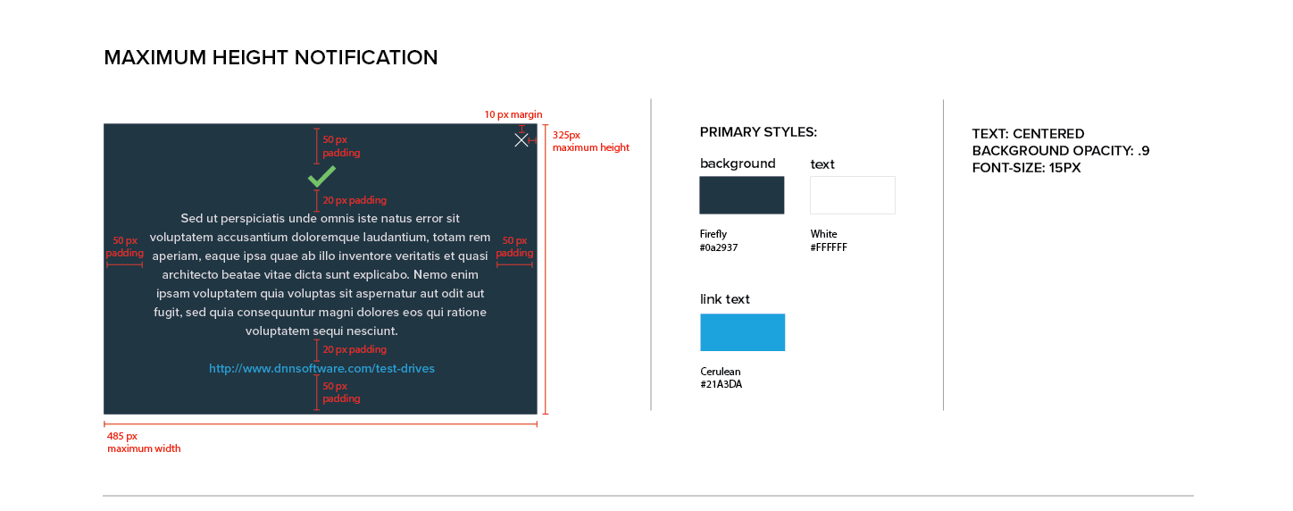 Persona Bar Style Guide - Maximum Height Notification