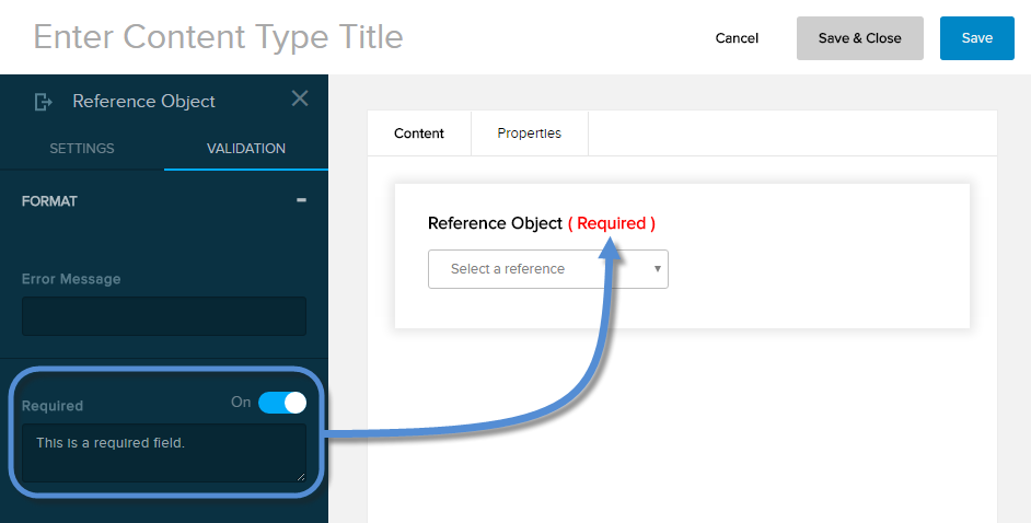 Validation for Reference Object field