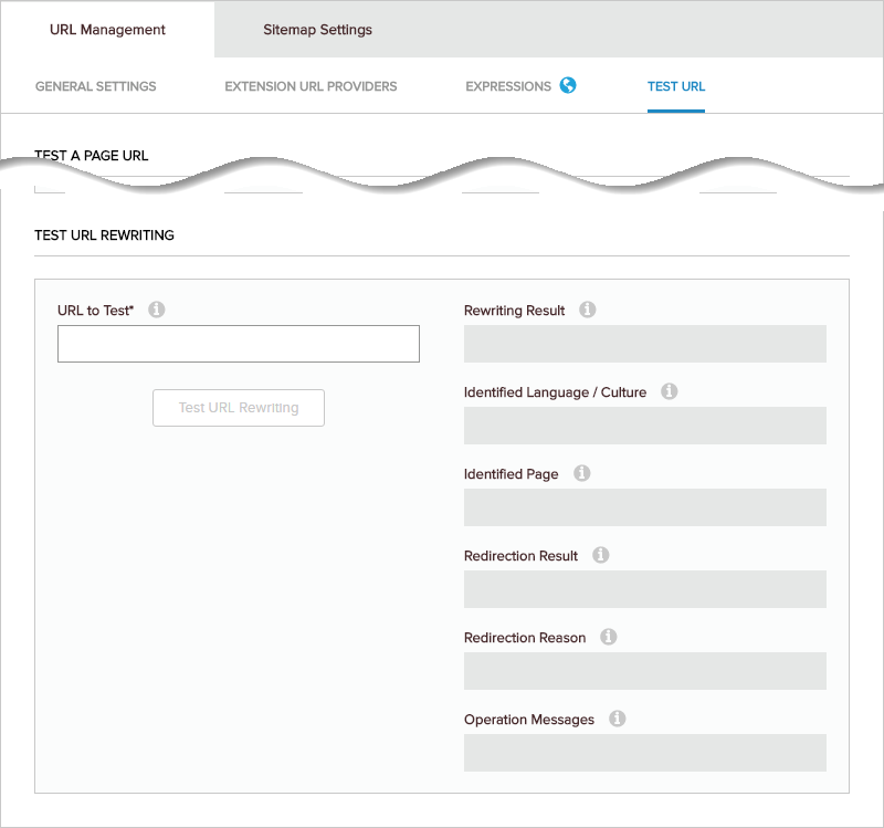 URL Management > Test URL