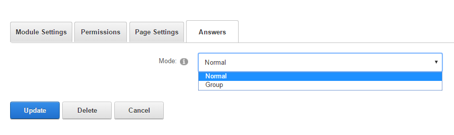 Module Settings — Answers