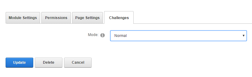Module Settings — Challenges